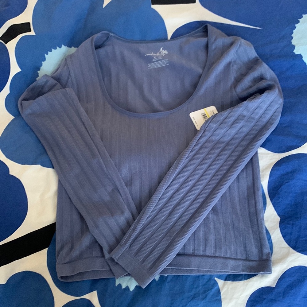 Free People scoop neck long sleeve tee